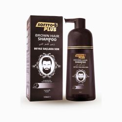 Оцветяващ шампоан за кафява коса за мъже за 10 минути - Softto Plus Brown Hair Shampoo 350 мл