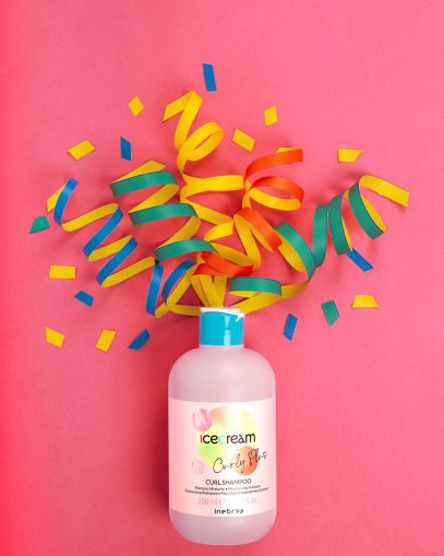 Шампоан за къдрава и чуплива  коса - Inebrya Ice Cream-Curly Plus Shampoo 300 мл.