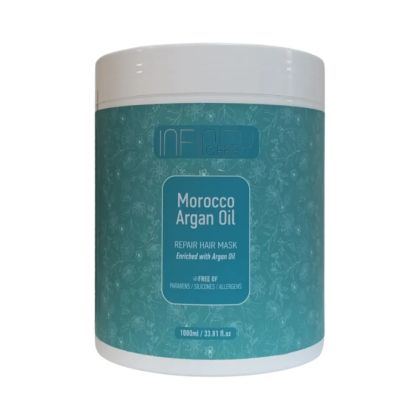 Възстановяваща маска за коса с арганово масло - Infinity Care Qure  Morocco Argan Oil Repair Hair Mask  1000 мл