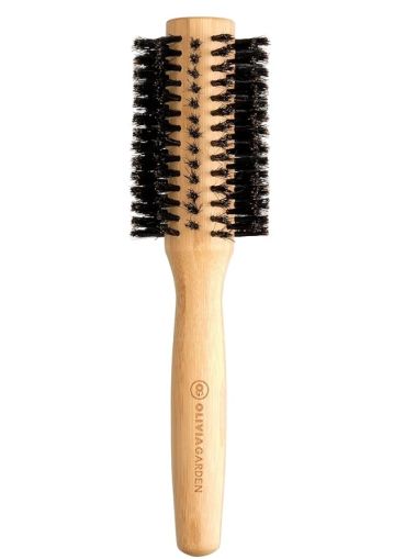 Четка от 100% естествен глигански косъм за изсушаване - Olivia Garden Bamboo Touch Boar Round Brush 30 мм