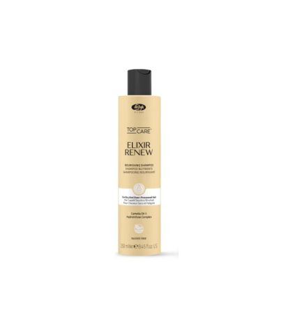 Подхранващ шампоан с масло от камелия за сухи и увредени коси -  Lisap Top Care Elixir Renew Shampoo 250 мл