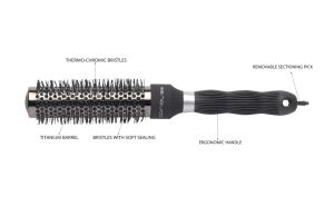 Професионална четка с променящи се цвета бодлички при достигане на оптимална температура - Corioliss Тhe Brush Тitanium 43 mm