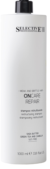 Възстановяващ шампоан против накъсване за увредена коса - Selective Professional OnCare Therapy Repair Restructuring Shampoo 1000 мл