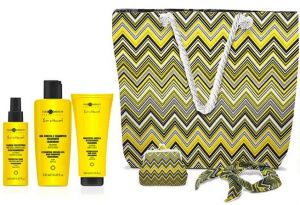 Комплект шампоан, маска и спрей за коса + подарък плажна чанта, лента за глава и мини протмоне - Hair Company Sun Ritual  Set