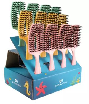 Дестка четка с глигански косъм - Olivia Garden Finger Combo Kids Mini  Brush Special Edition