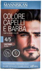 Боя за коса и брада цвят 4/5(средно кафяво) - Kaaral Manniskan Fast Color Barba 4/5
