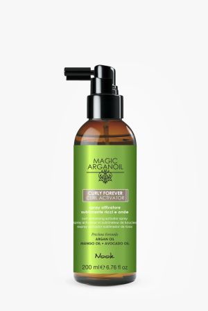 Активиращ и съживаващ спрей за къдрици между измиванията - Nook Magic Arganoil Curly Forever Curl Activator 200  мл